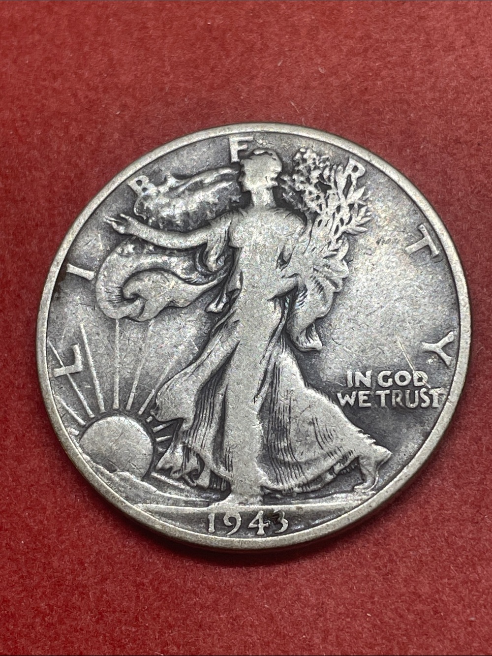 Vintage 1943 Walking Liberty Half Dollar 90% Silver
